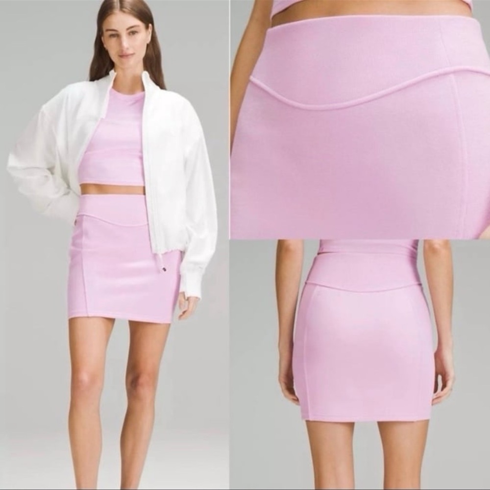 NWT Lululemon Scuba HR mini Skirt Pink Size XS New